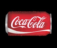 a can of coca cola on a black background